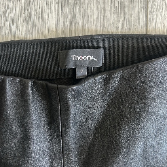 Theory Bristol Black High-Waist Legging in Leather 0 - Picture 3 of 13